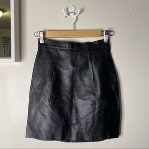 American Apparel Genuine Leather Mini Skirt
